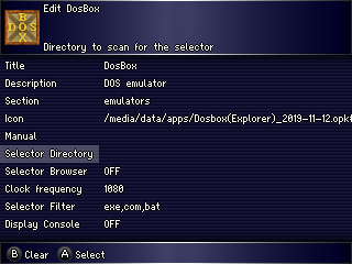 DOSBox Launcher options