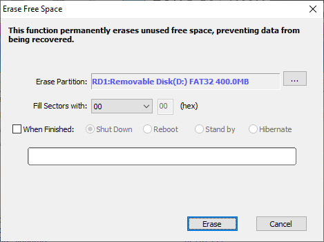 DiskGenius Erase Free Space 2